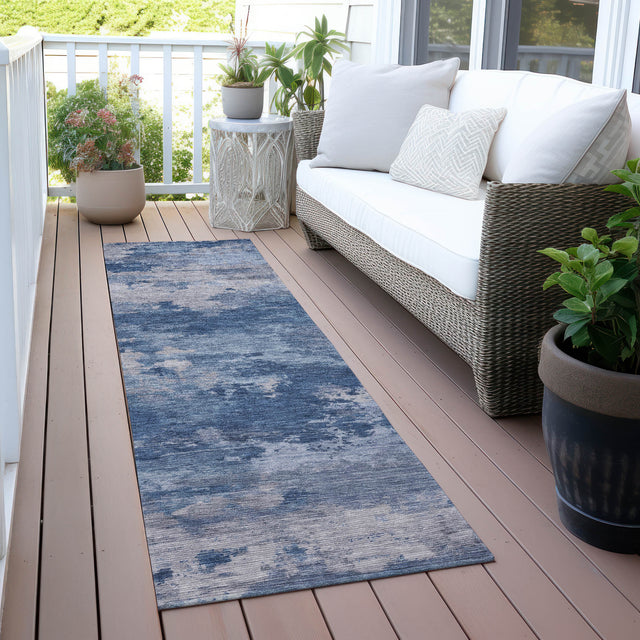 Addison Chantille ACN2075 Abstract Machine Made Transitional Navy Rug