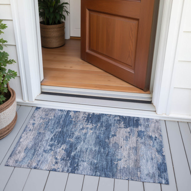 Addison Chantille ACN2075 Abstract Machine Made Transitional Navy Rug