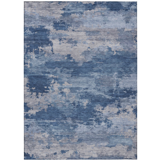 Addison Chantille ACN2075 Abstract Machine Made Transitional Navy Rug