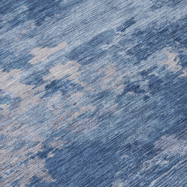 Addison Chantille ACN2075 Abstract Machine Made Transitional Navy Rug