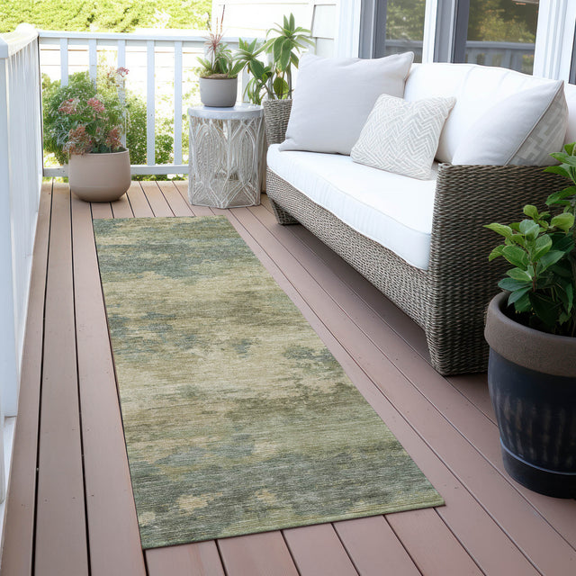 Addison Chantille ACN2075 Abstract Machine Made Transitional Seafoam Rug