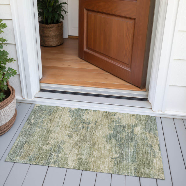 Addison Chantille ACN2075 Abstract Machine Made Transitional Seafoam Rug