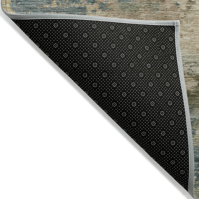 Addison Chantille ACN2075 Abstract Machine Made Transitional Teal Rug