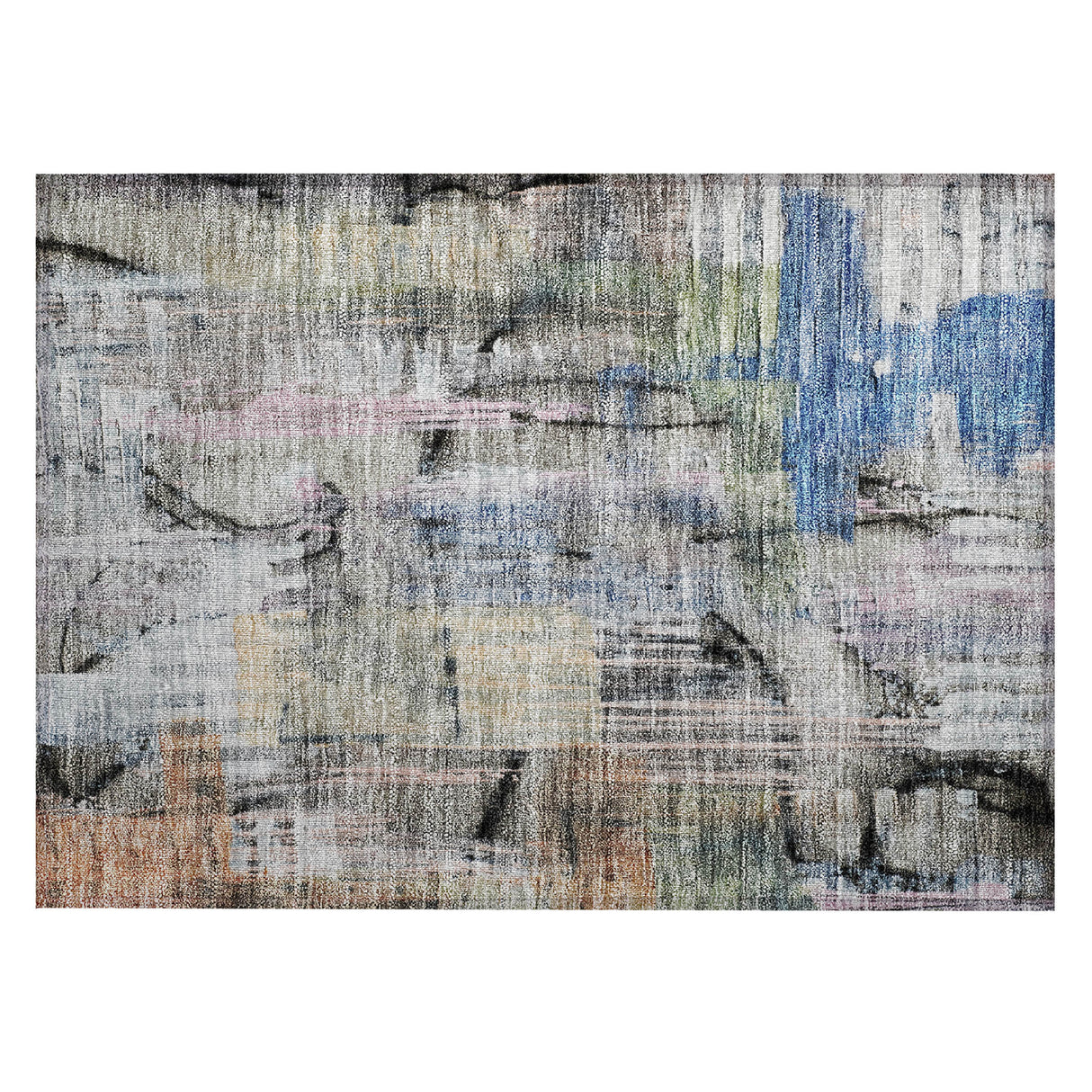 Addison Chantille ACN2076 Abstract Machine Made Transitional Blue Rug