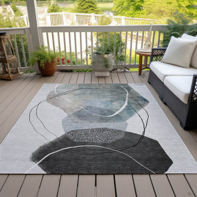 Addison Chantille ACN2077 Abstract Machine Made Transitional Ivory Rug