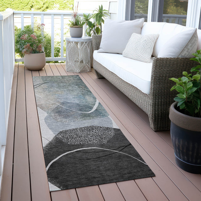 Addison Chantille ACN2077 Abstract Machine Made Transitional Ivory Rug