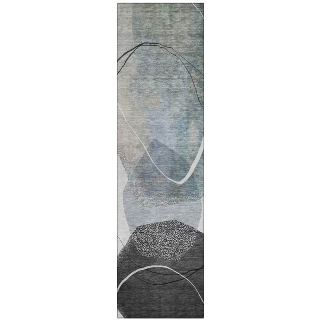 Addison Chantille ACN2077 Abstract Machine Made Transitional Ivory Rug