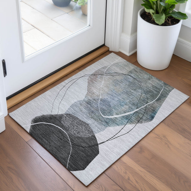 Addison Chantille ACN2077 Abstract Machine Made Transitional Ivory Rug