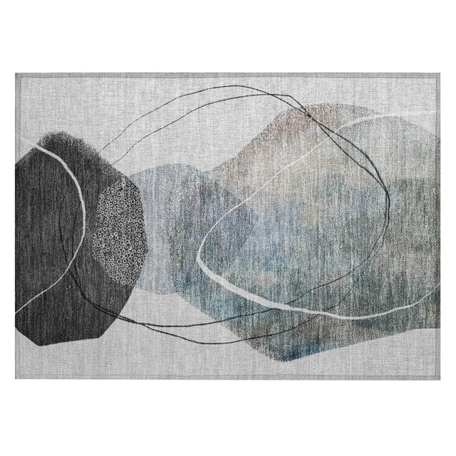 Addison Chantille ACN2077 Abstract Machine Made Transitional Ivory Rug