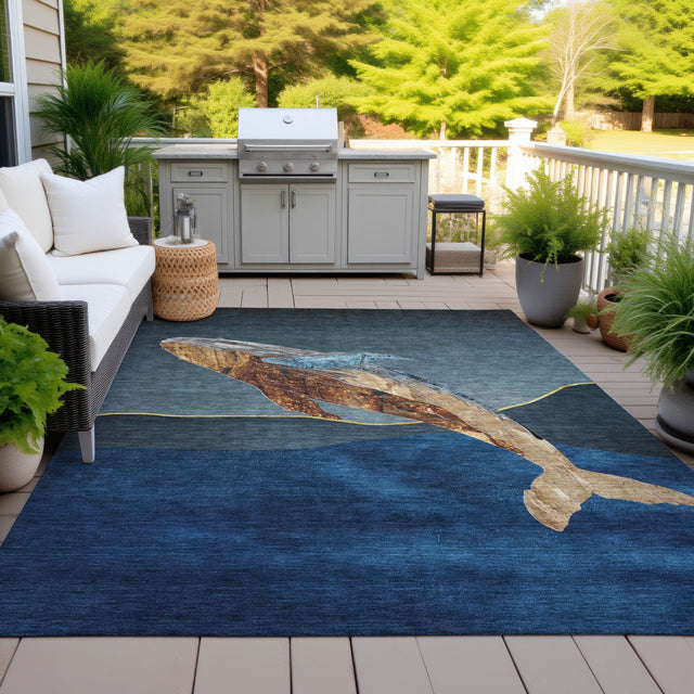 Addison Chantille ACN2078 Coastal Machine Made Transitional Blue Rug
