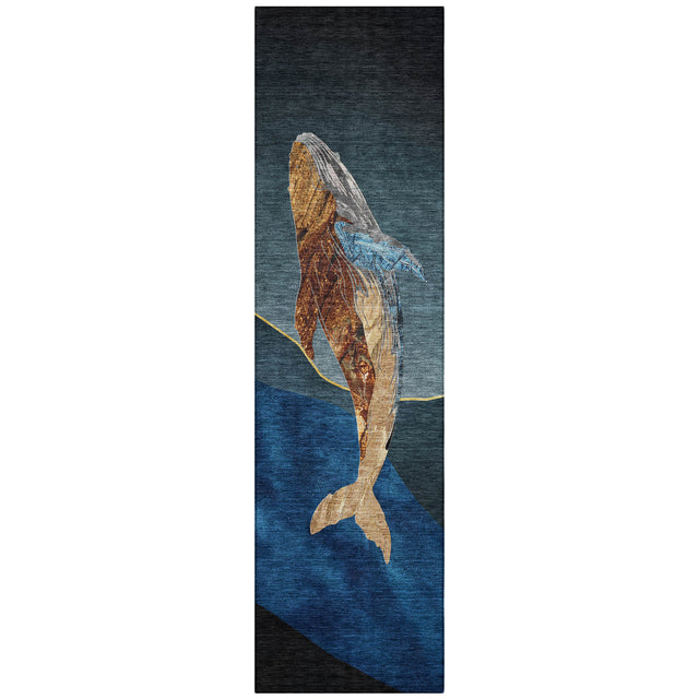 Addison Chantille ACN2078 Coastal Machine Made Transitional Blue Rug