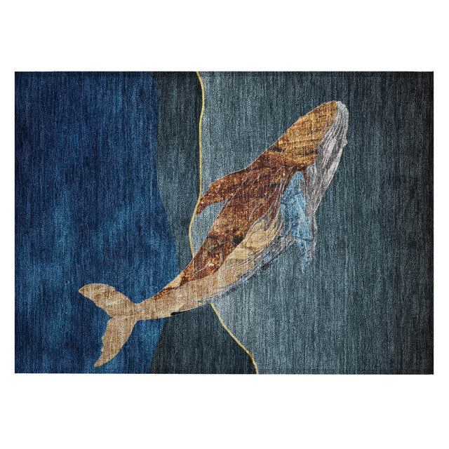 Addison Chantille ACN2078 Coastal Machine Made Transitional Blue Rug