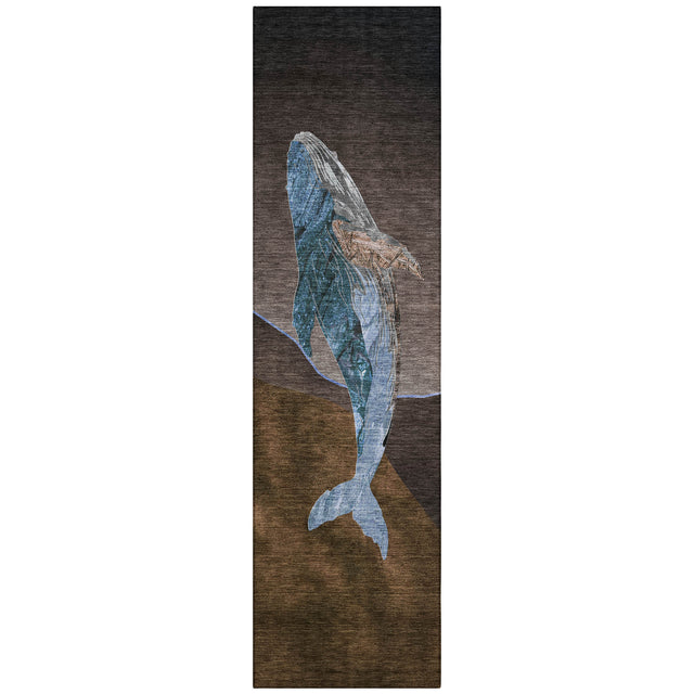 Addison Chantille ACN2078 Coastal Machine Made Transitional Brown Rug