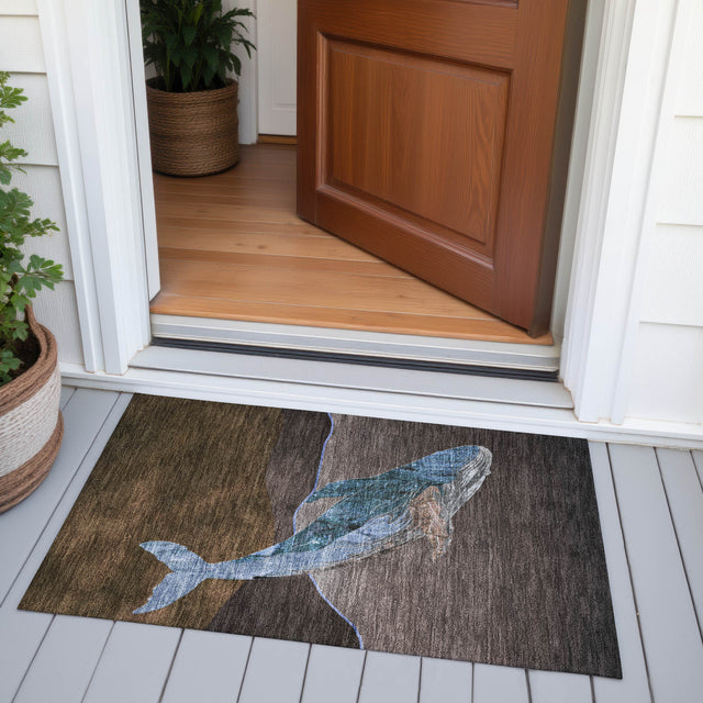 Addison Chantille ACN2078 Coastal Machine Made Transitional Brown Rug