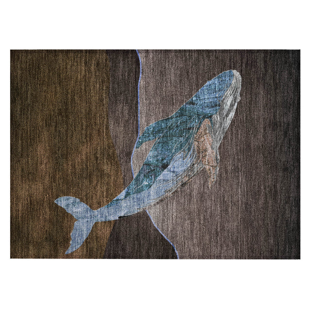 Addison Chantille ACN2078 Coastal Machine Made Transitional Brown Rug