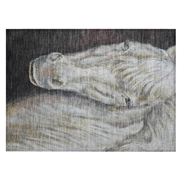 Addison Chantille ACN2080 Animal Machine Made Transitional Ivory Rug