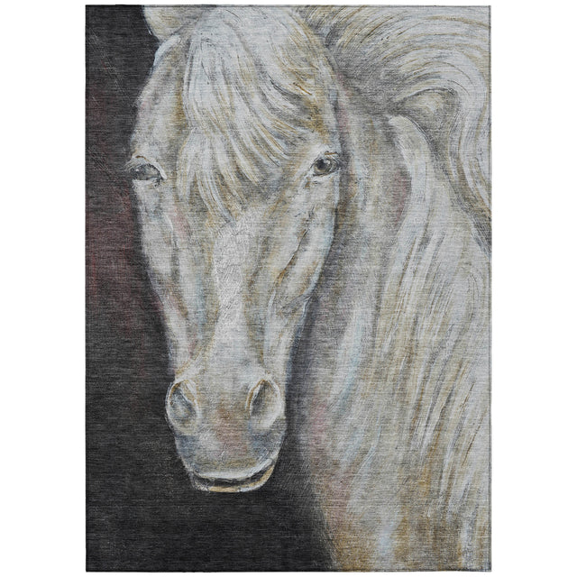 Addison Chantille ACN2080 Animal Machine Made Transitional Ivory Rug