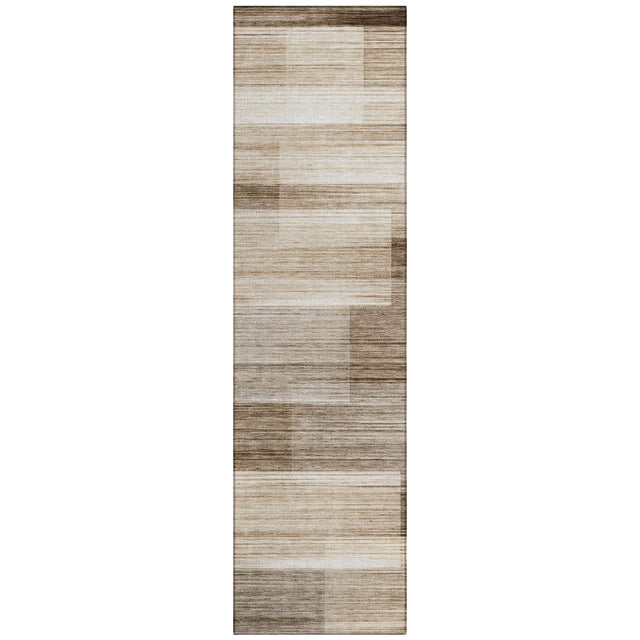 Addison Chantille ACN2082 Stripes Machine Made Transitional Brown Rug