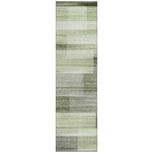 Addison Chantille ACN2082 Stripes Machine Made Transitional Green Rug