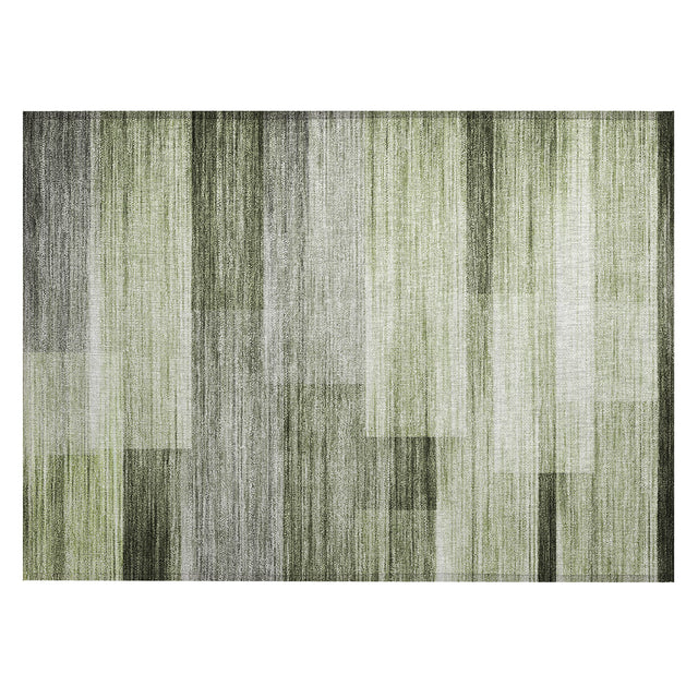 Addison Chantille ACN2082 Stripes Machine Made Transitional Green Rug