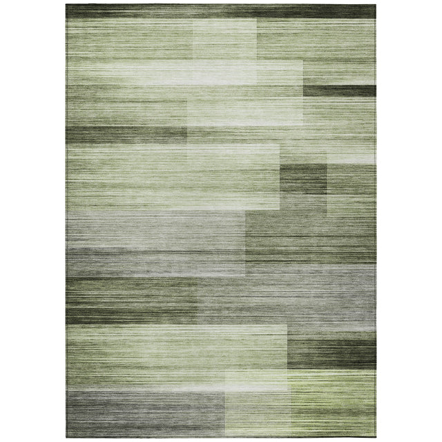 Addison Chantille ACN2082 Stripes Machine Made Transitional Green Rug