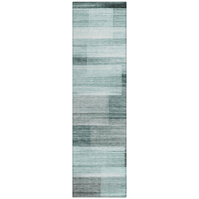 Addison Chantille ACN2082 Stripes Machine Made Transitional Teal Rug