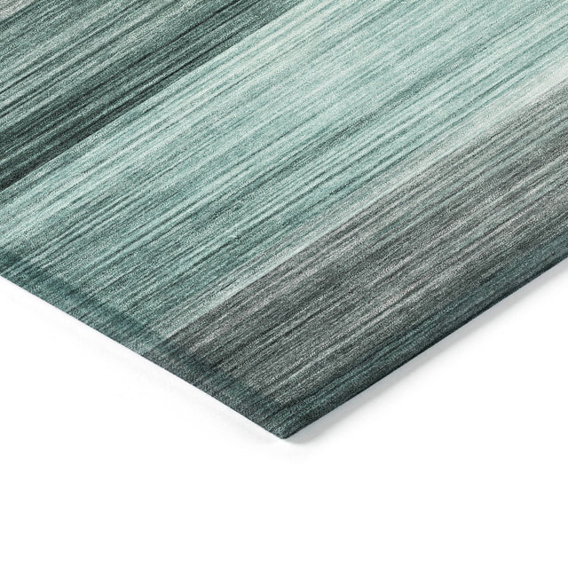 Addison Chantille ACN2082 Stripes Machine Made Transitional Teal Rug