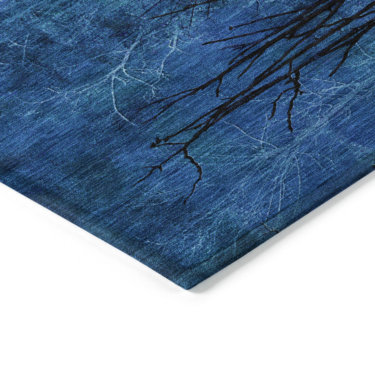 Addison Chantille ACN2083 Floral Machine Made Transitional Blue Rug
