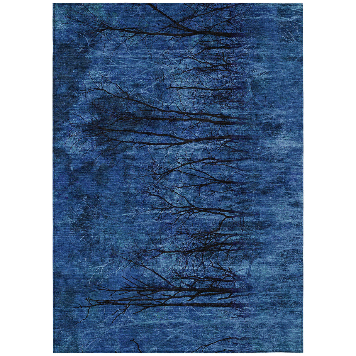 Addison Chantille ACN2083 Floral Machine Made Transitional Blue Rug