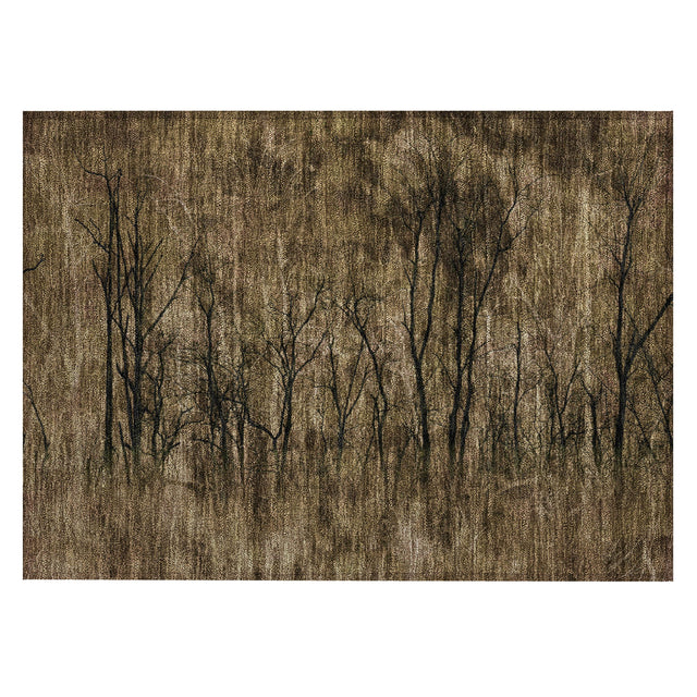 Addison Chantille ACN2083 Floral Machine Made Transitional Brown Rug