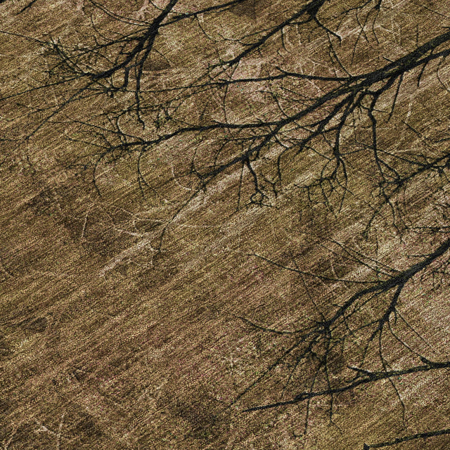 Addison Chantille ACN2083 Floral Machine Made Transitional Brown Rug