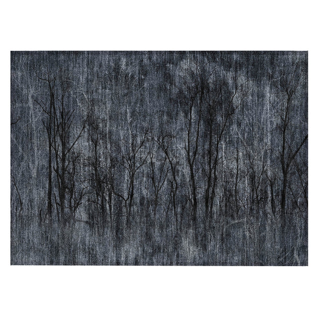 Addison Chantille ACN2083 Floral Machine Made Transitional Charcoal Rug