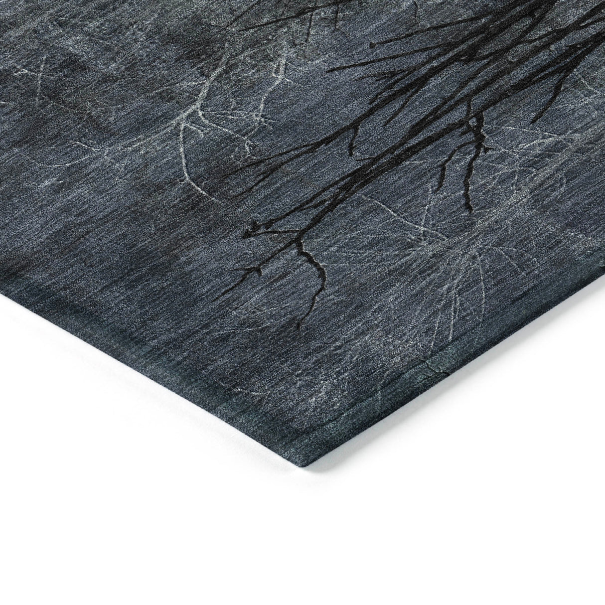 Addison Chantille ACN2083 Floral Machine Made Transitional Charcoal Rug