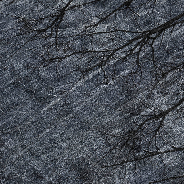 Addison Chantille ACN2083 Floral Machine Made Transitional Charcoal Rug