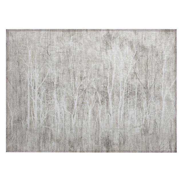 Addison Chantille ACN2083 Floral Machine Made Transitional Silver Rug
