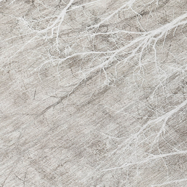 Addison Chantille ACN2083 Floral Machine Made Transitional Silver Rug