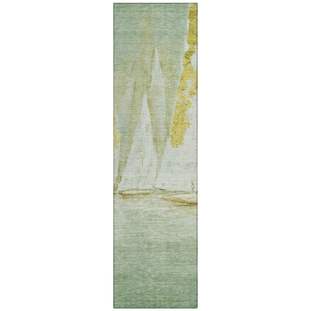 Addison Chantille ACN2084 Coastal Machine Made Transitional Green Rug