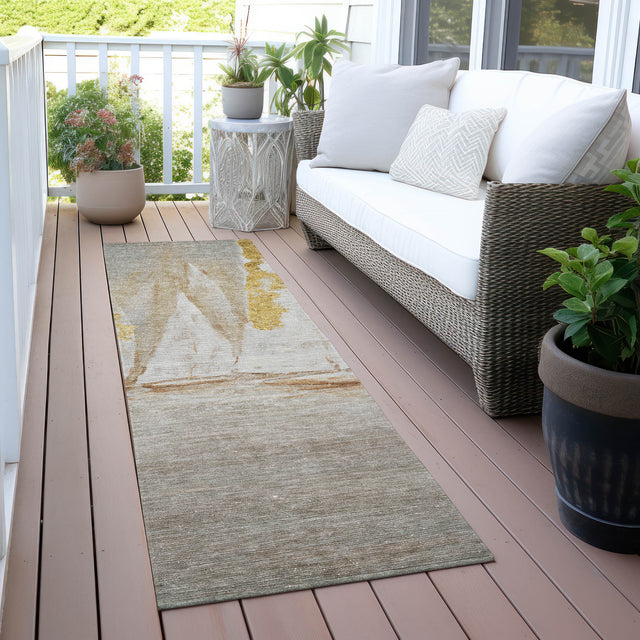 Addison Chantille ACN2084 Coastal Machine Made Transitional Taupe Rug