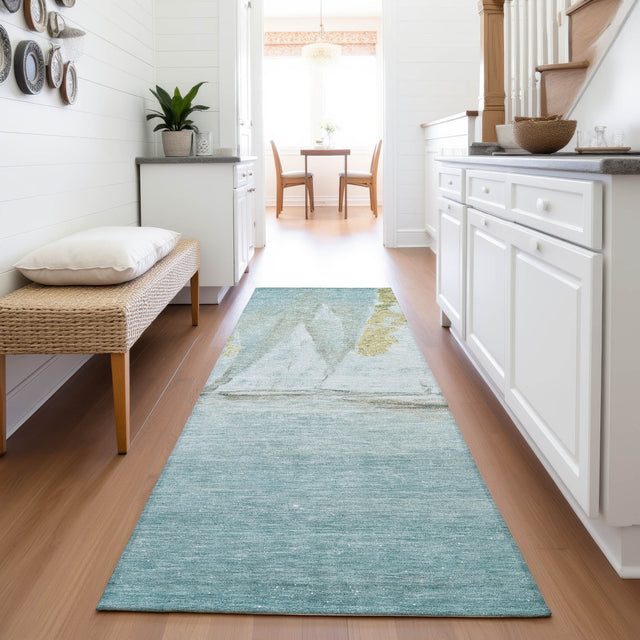 Addison Chantille ACN2084 Coastal Machine Made Transitional Teal Rug
