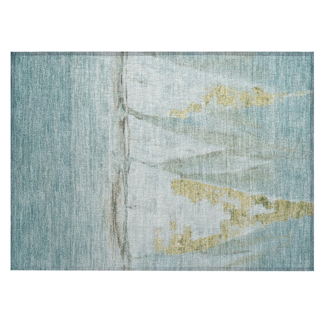 Addison Chantille ACN2084 Coastal Machine Made Transitional Teal Rug