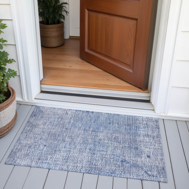 Addison Chantille ACN2087 Abstract Machine Made Transitional Blue Rug