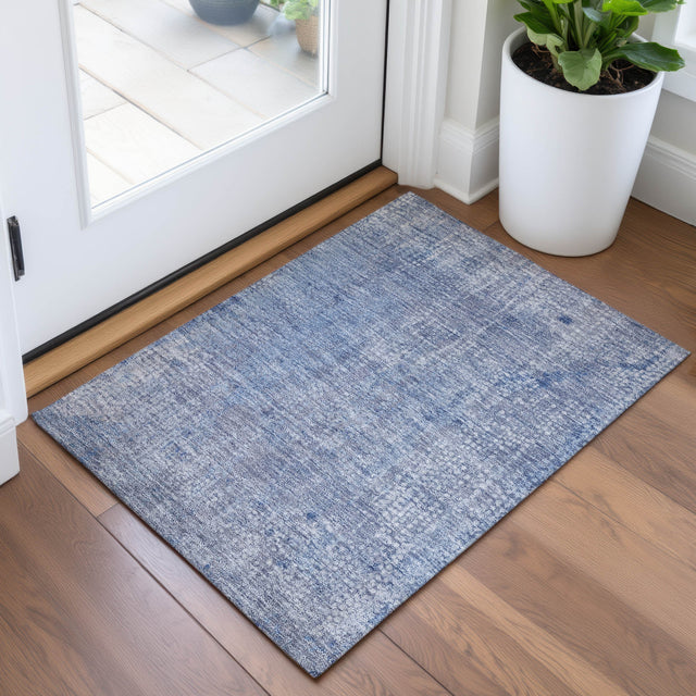Addison Chantille ACN2087 Abstract Machine Made Transitional Blue Rug