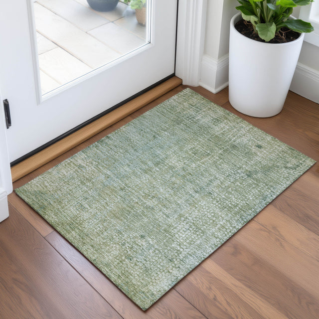 Addison Chantille ACN2087 Abstract Machine Made Transitional Green Rug