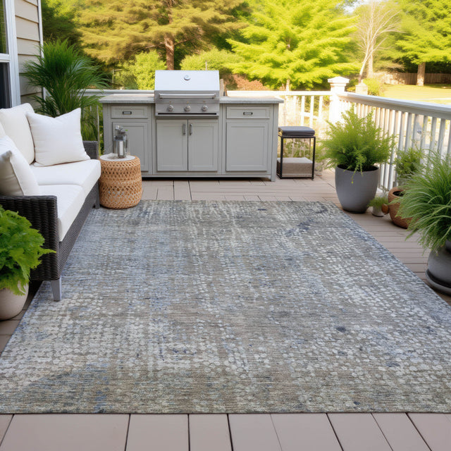 Addison Chantille ACN2087 Abstract Machine Made Transitional Taupe Rug