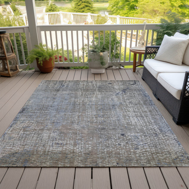 Addison Chantille ACN2087 Abstract Machine Made Transitional Taupe Rug