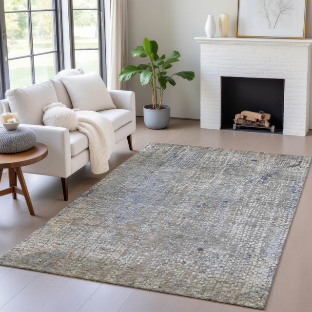 Addison Chantille ACN2087 Abstract Machine Made Transitional Taupe Rug