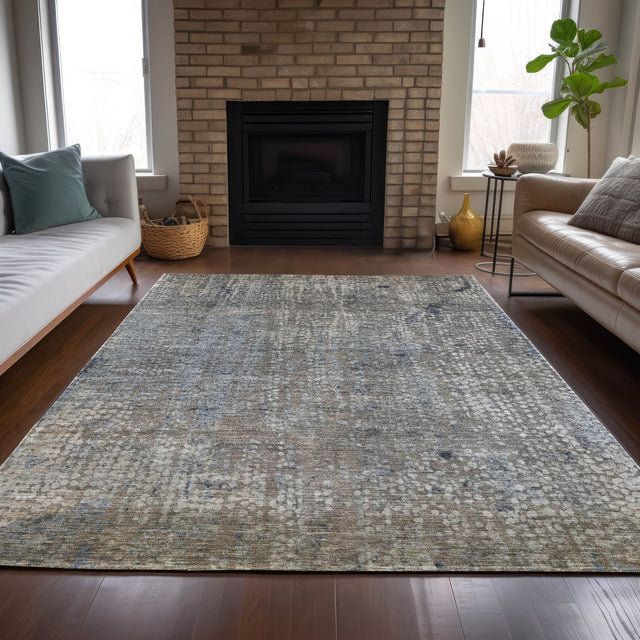 Addison Chantille ACN2087 Abstract Machine Made Transitional Taupe Rug