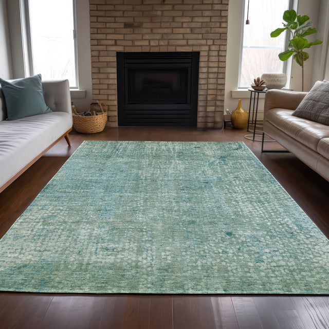 Addison Chantille ACN2087 Abstract Machine Made Transitional Teal Rug
