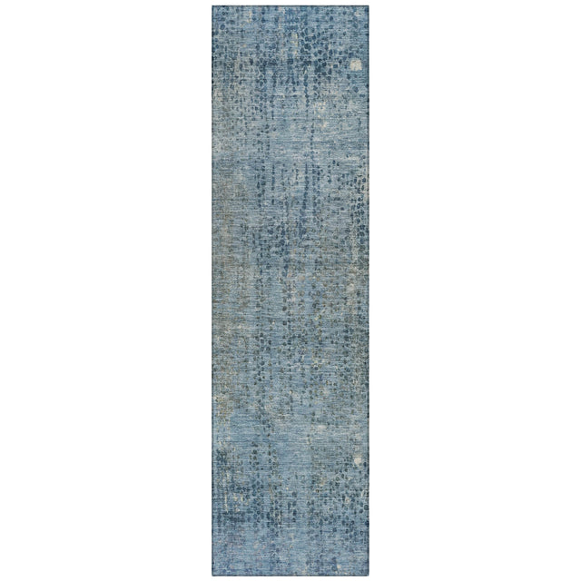 Addison Chantille ACN2088 Abstract Machine Made Transitional Blue Rug