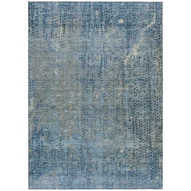 Addison Chantille ACN2088 Abstract Machine Made Transitional Blue Rug